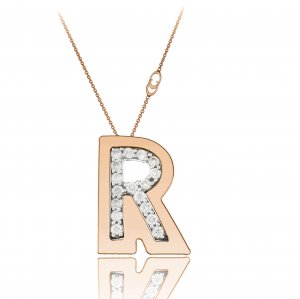 Pendant with Chimento chain rose gold and diamonds 1G6452RB16450
