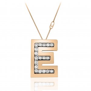 Pendant with Chimento chain rose gold and diamonds 1G6452EB16450