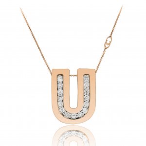 Pendant with Chimento chain rose gold and diamonds 1G6452UB16450
