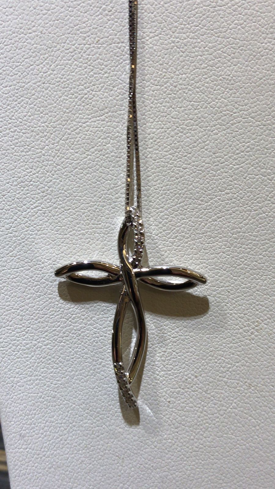 A42 Gold and Diamond Cross Pendant