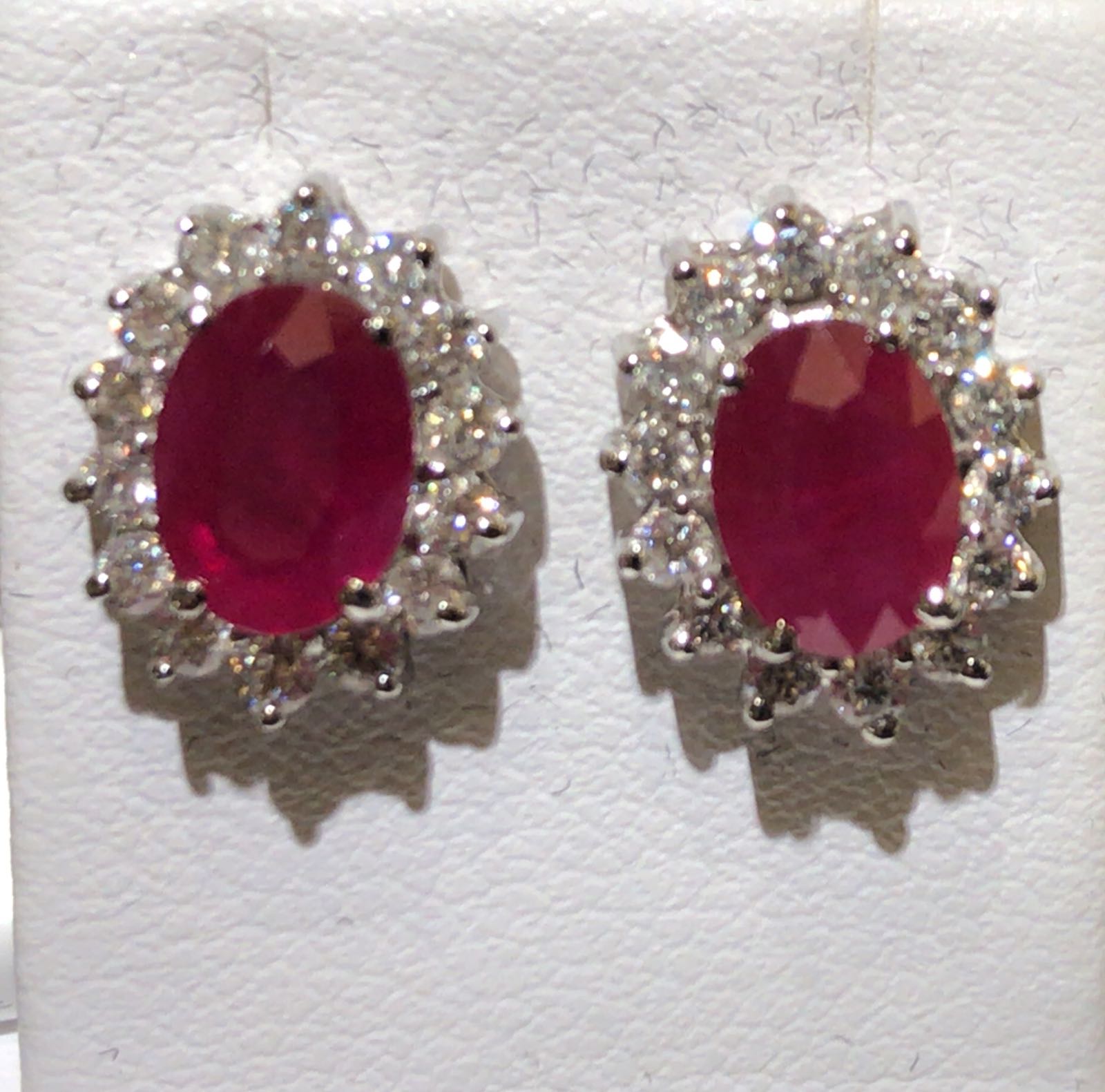 gold ruby earrings 750% 135064