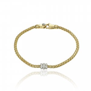 Bicolor gold and diamond Chimento bracelet 1B03638B12180