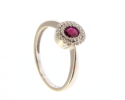 GOLD RING – RUBY AND DIAMONDS COD.ART. 056481