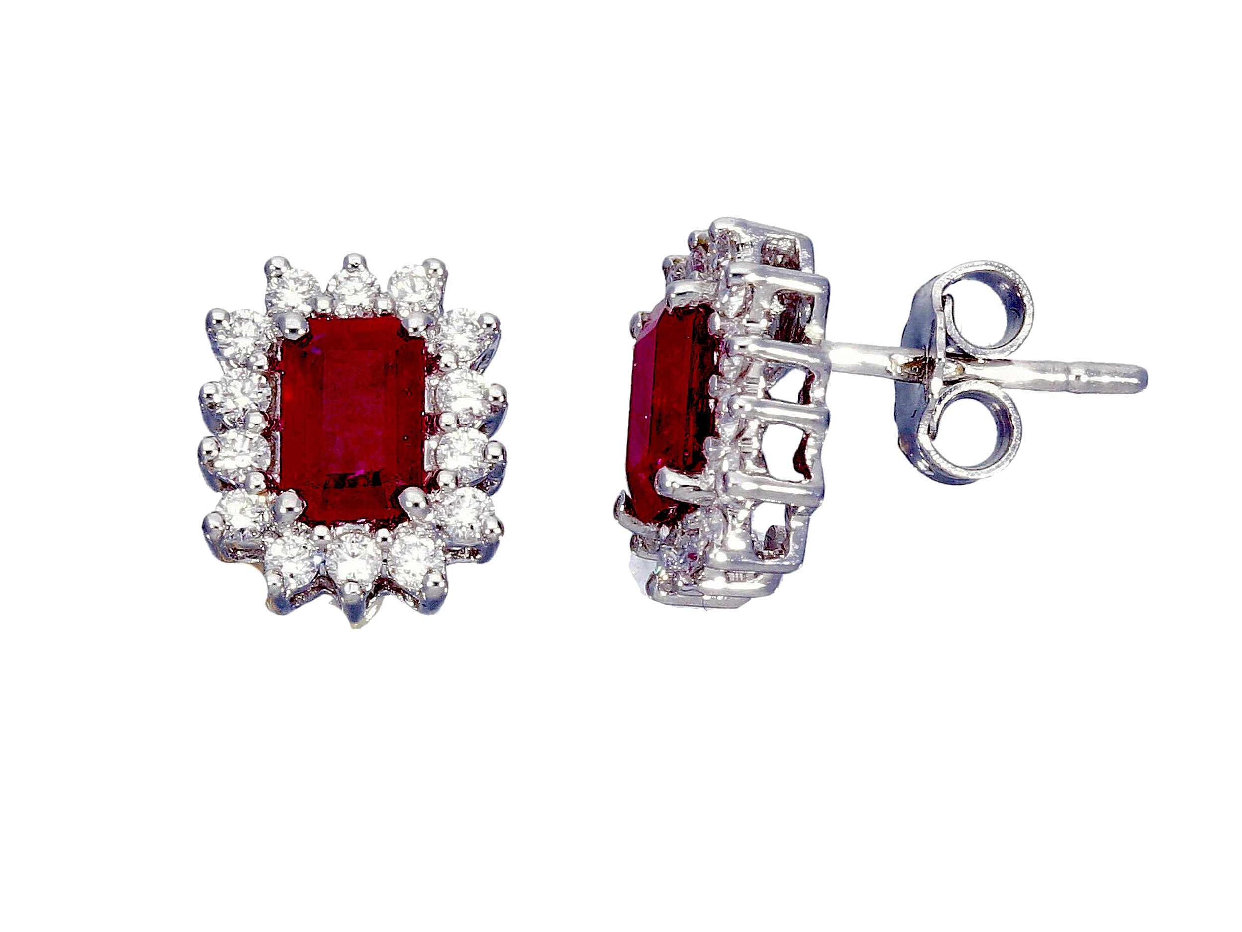 Orecchini rubini oro e diamanti BON TON art. 166903