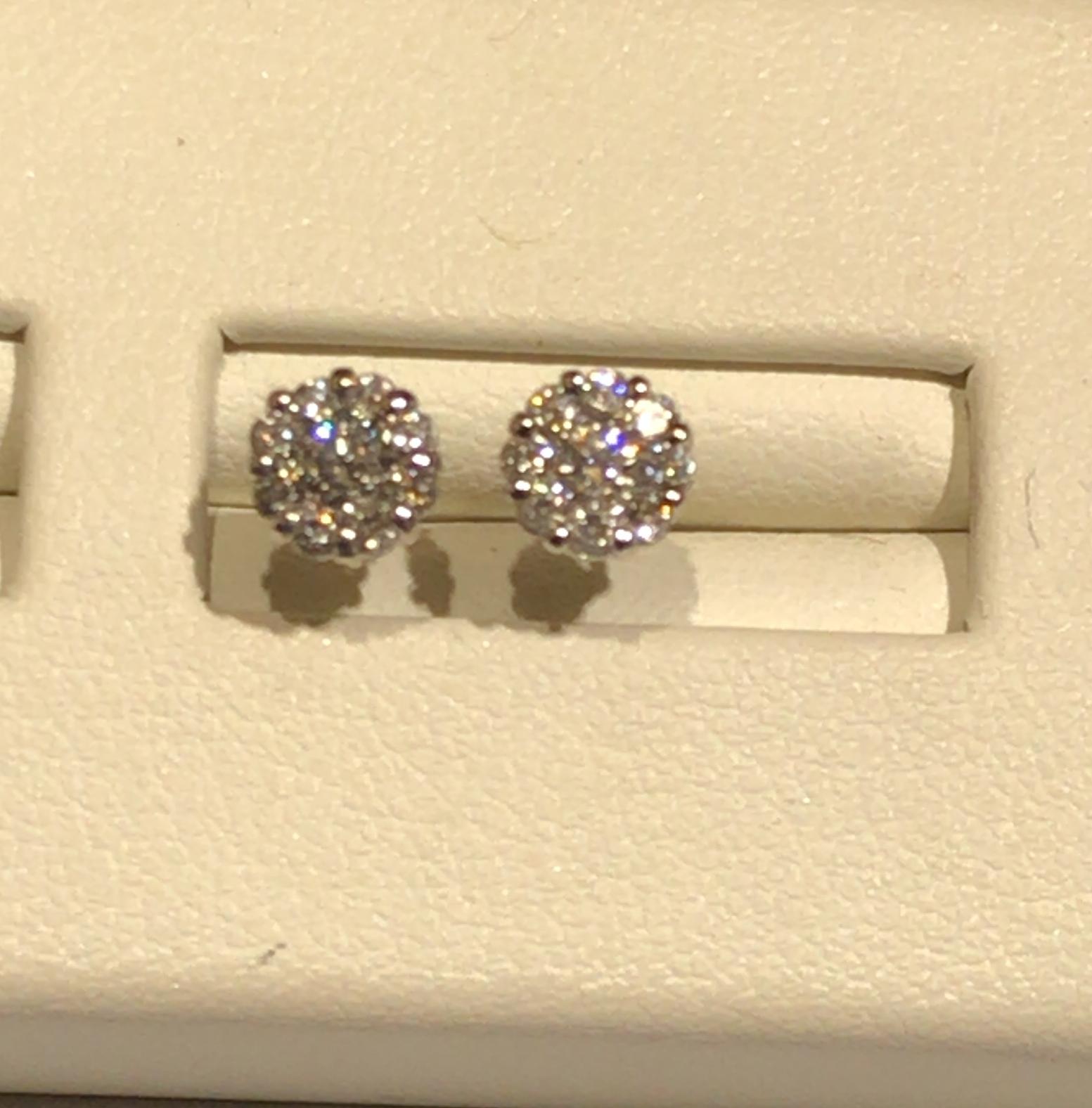 Earrings point light gold and diamonds DROPS OF LIGHT art. ORDIAM1