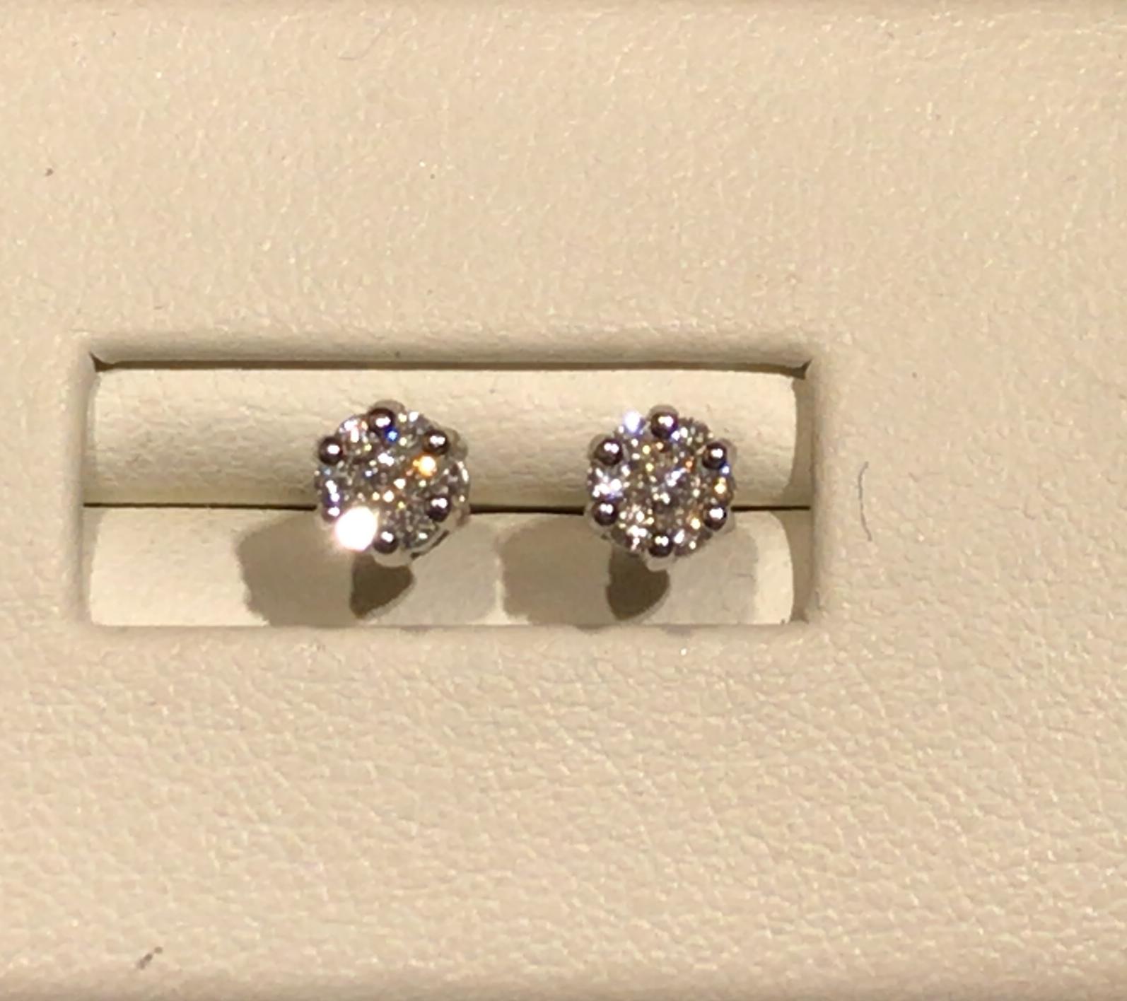 Gold and diamond light point earrings GOCCE DI LUCE art. PUNTOR02