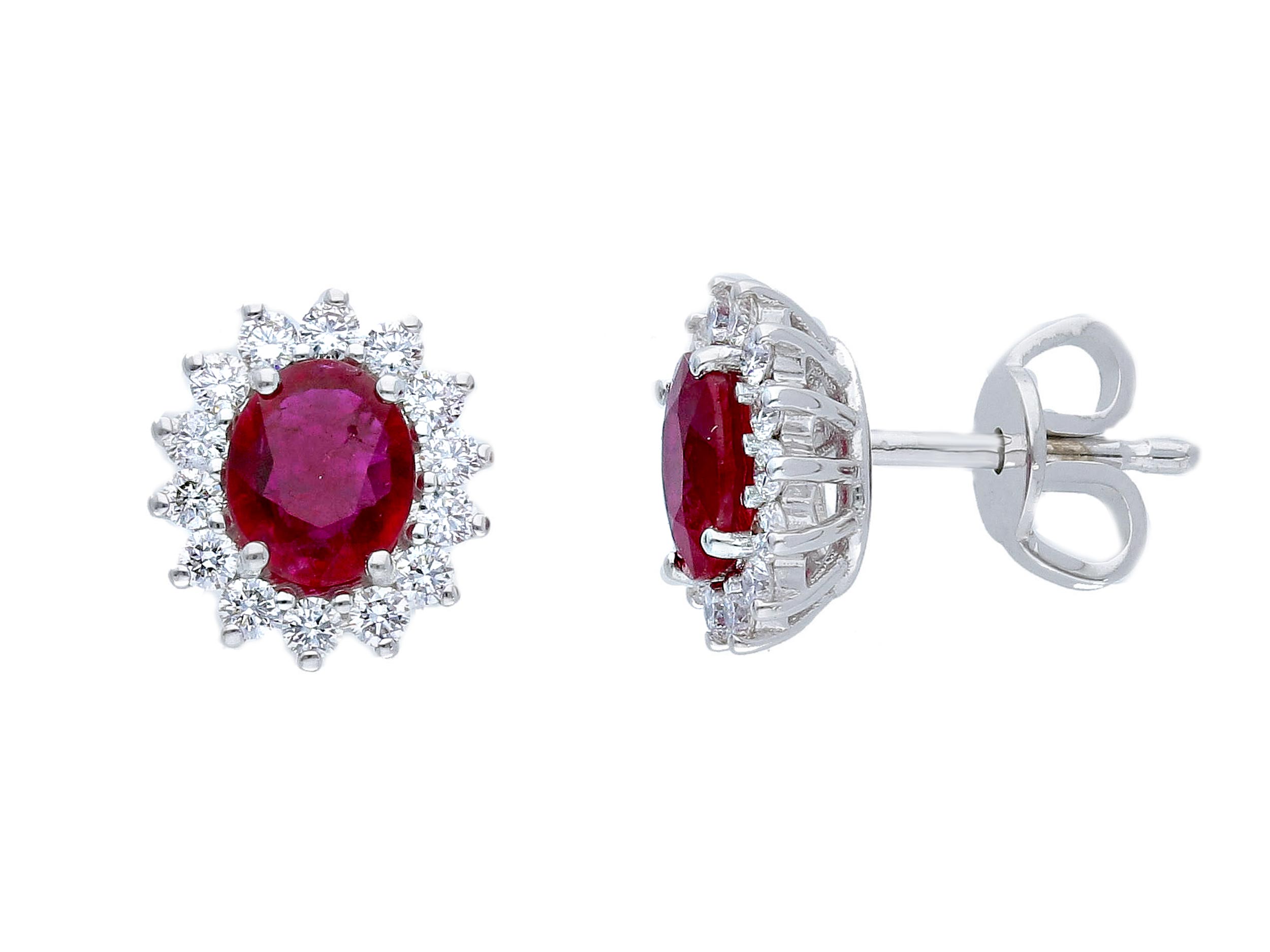 Orecchini rubini oro e diamanti BON TON  Art. 216293