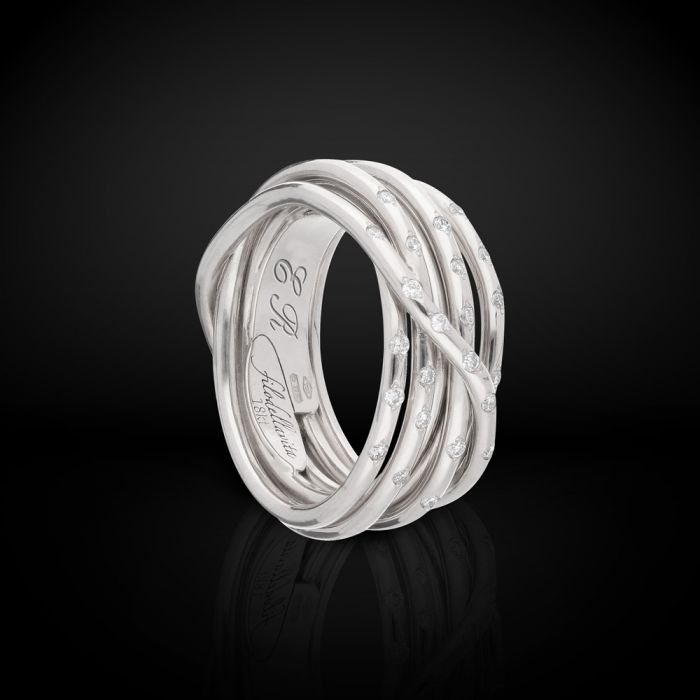 Anello filo della deals vita oro bianco