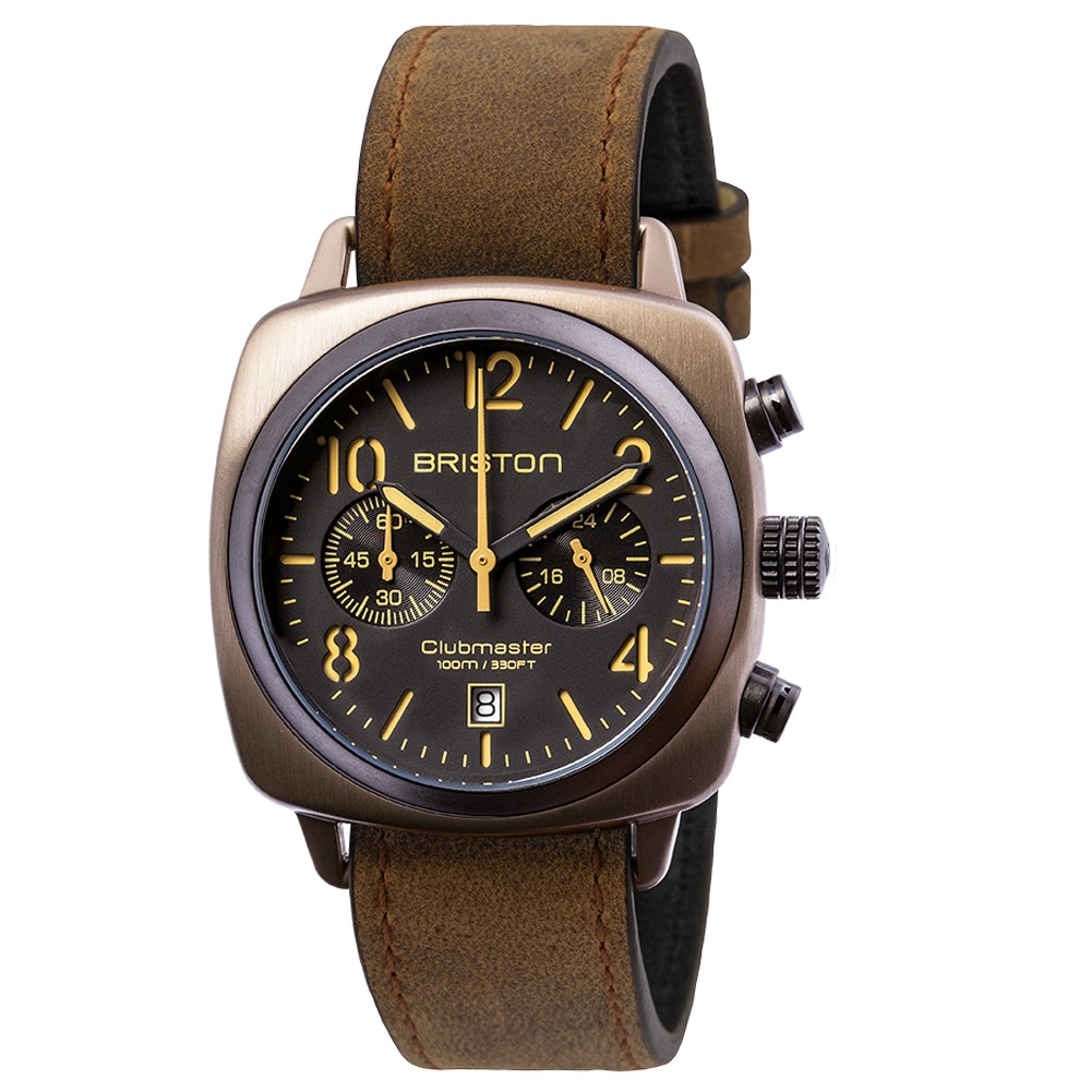 Orologio Briston Clubmaster Classic Acciaio - Cronografo Kaki