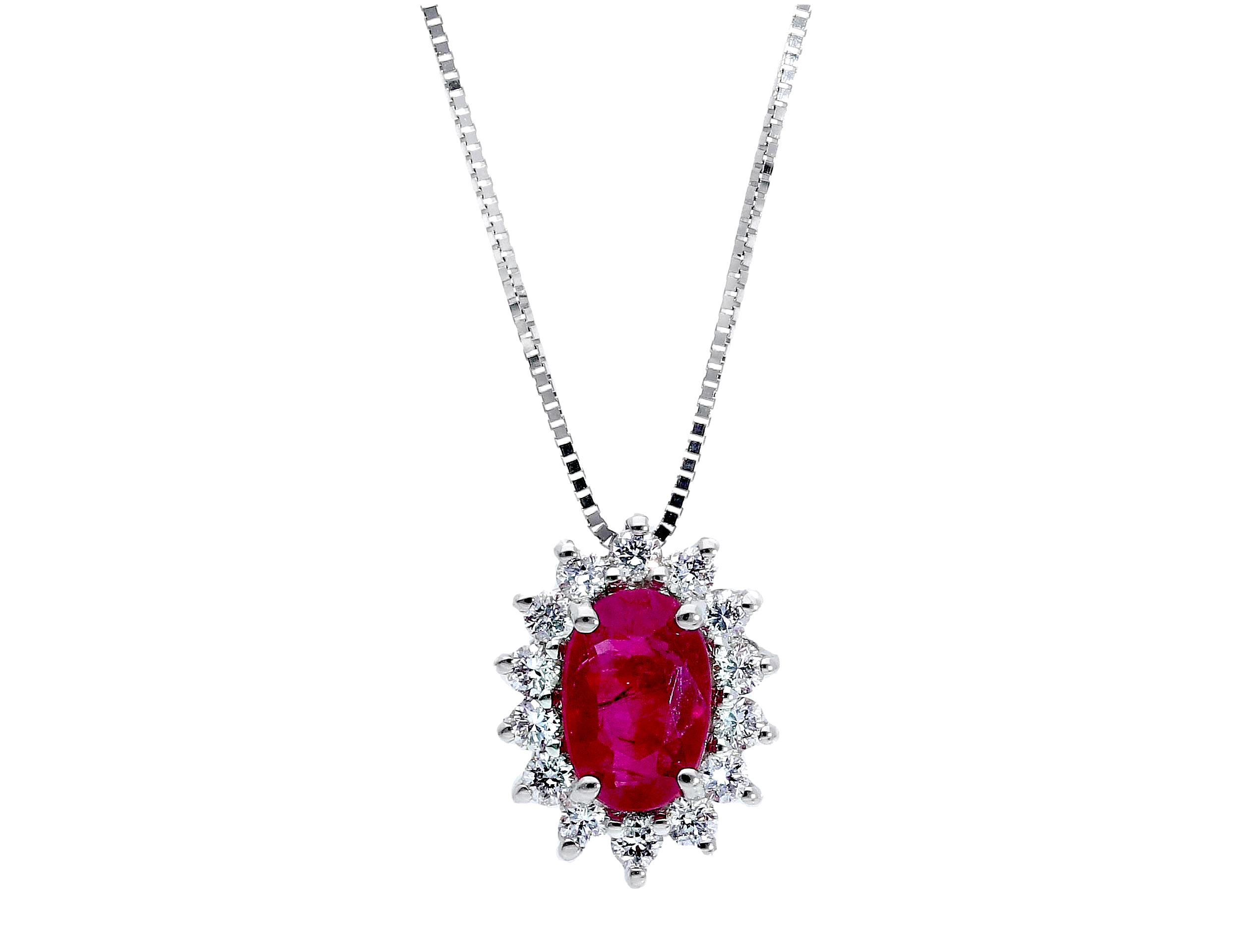 Gold Ruby and Diamonds Pendant Art. 135033