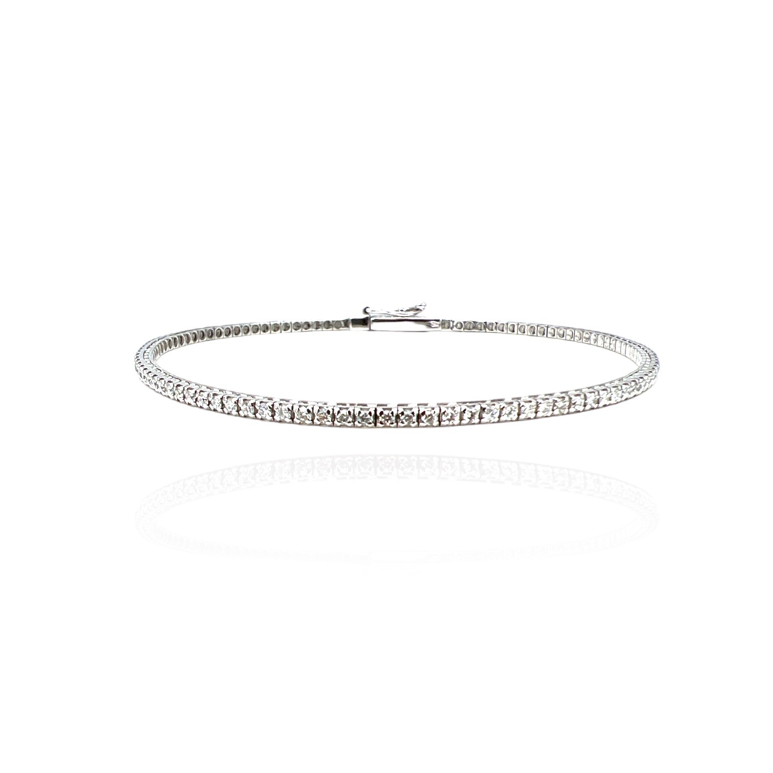 Bracciale tennis oro bianco diamanti DESIDERIO Art.BR012