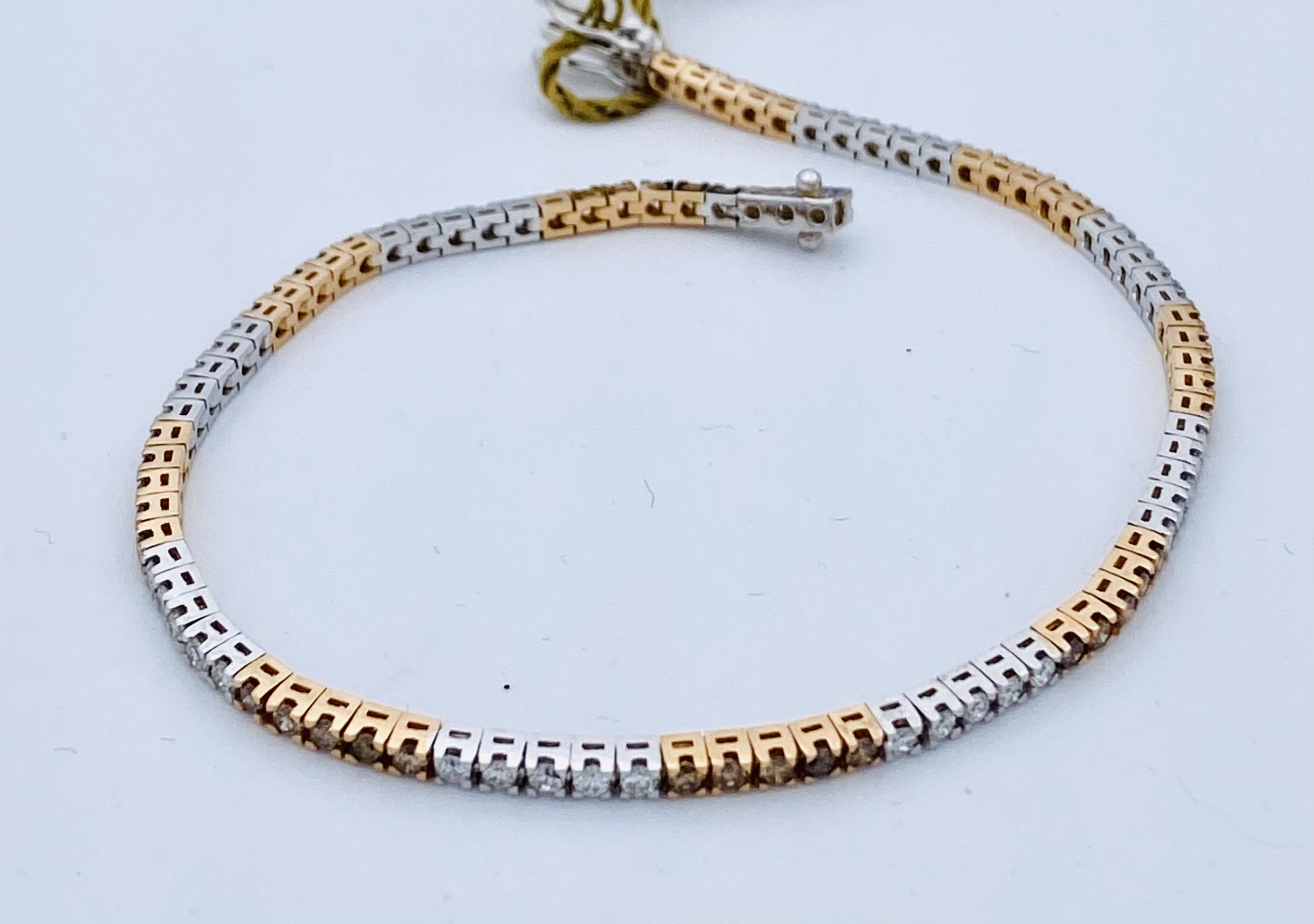 White and brown diamond tennis bracelet ART. BR160