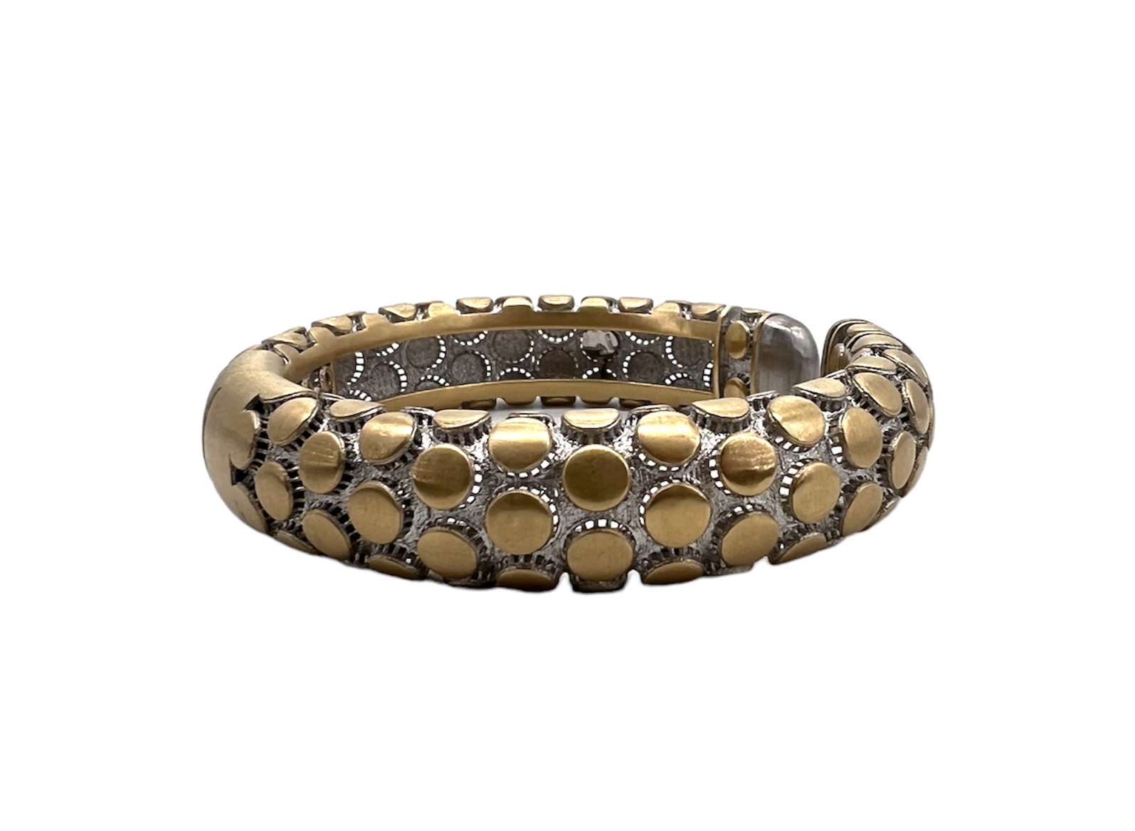 Bracciale satinato bicolore oro giallo e bianco 750% ART.102SC