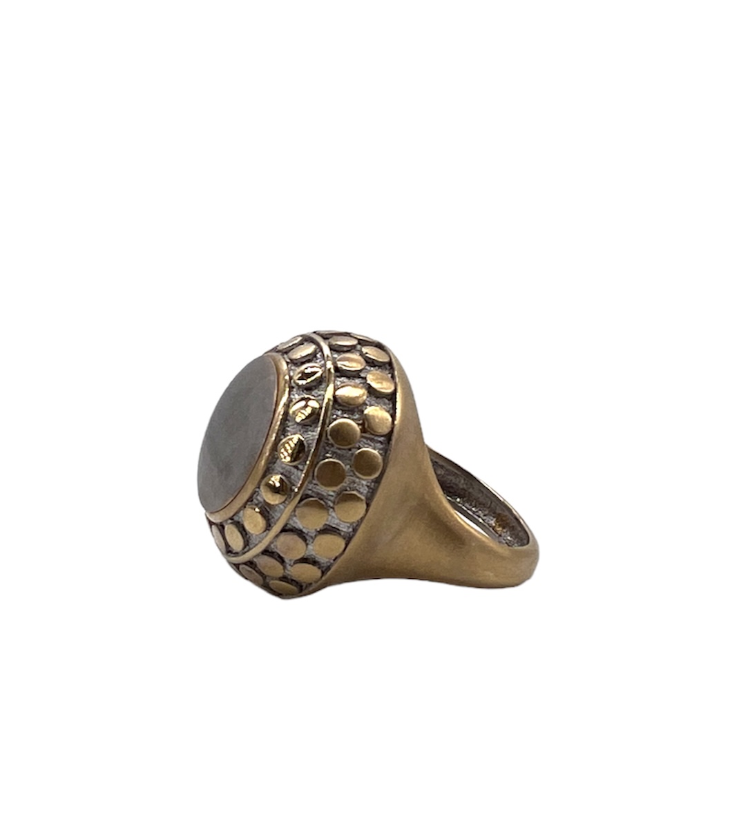 Anello satinato bicolore oro giallo e bianco 750% Art. 212AN-16