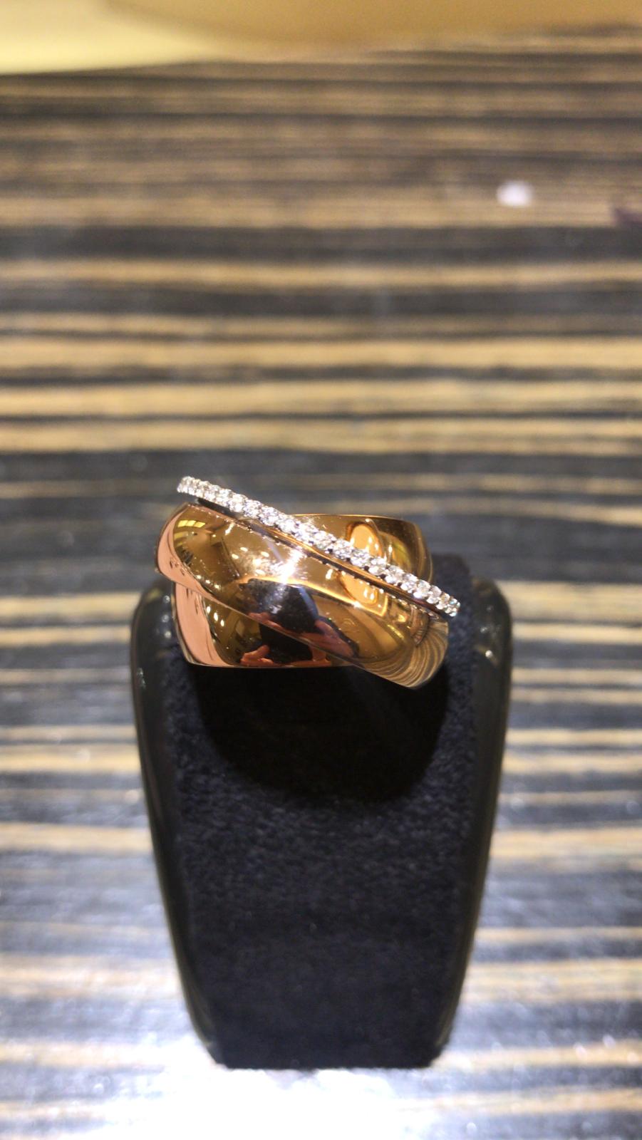 Anello oro rosa e diamanti SATURNO art. RADI005