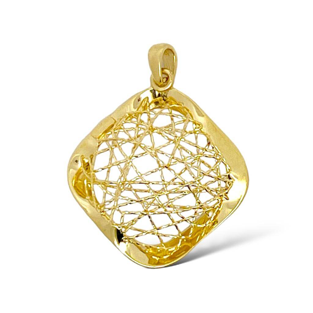 Yellow gold filigree pendant art. PENDOG1