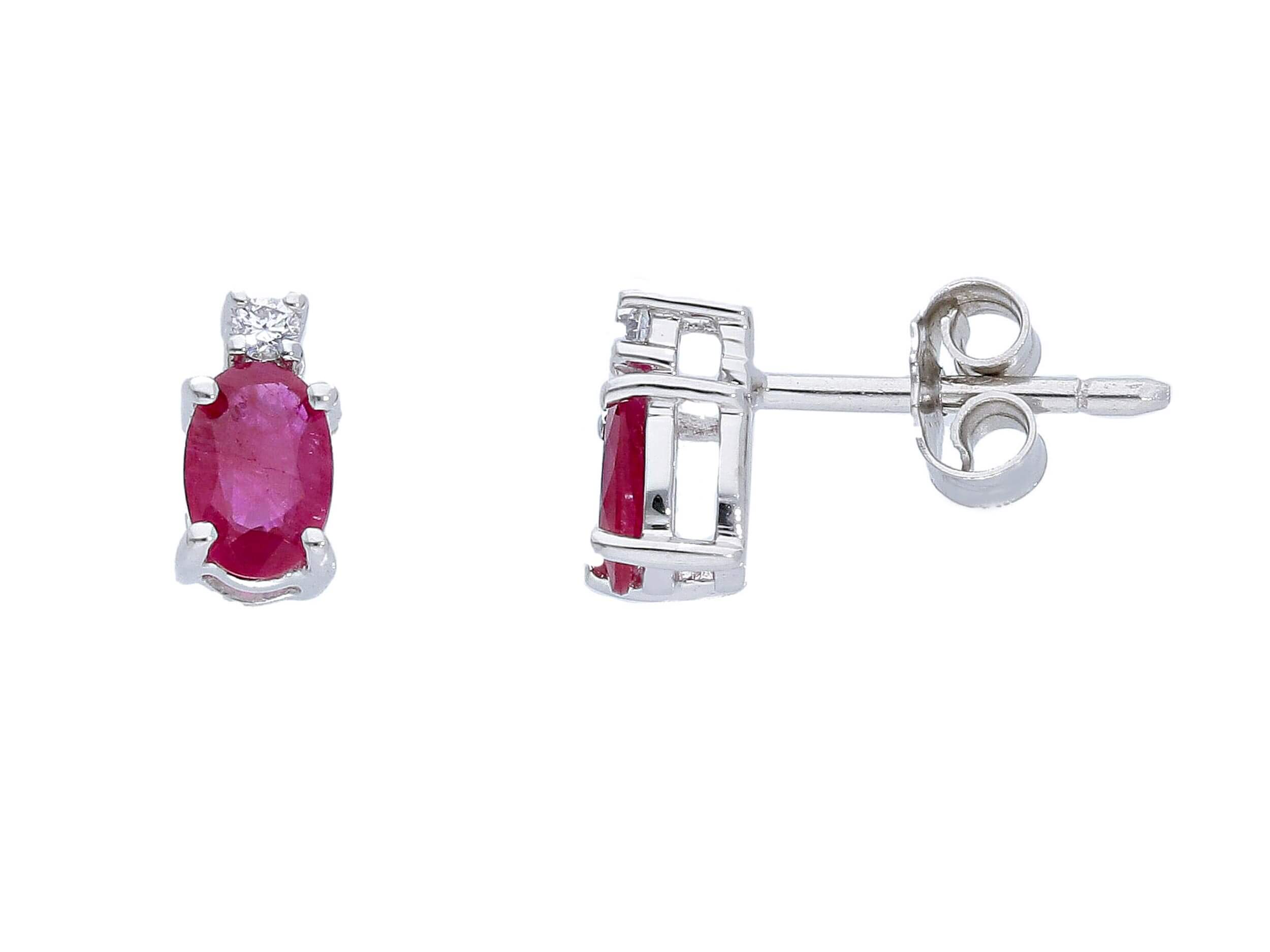 Gold Ruby and Diamonds GEMME Earrings Art.121806