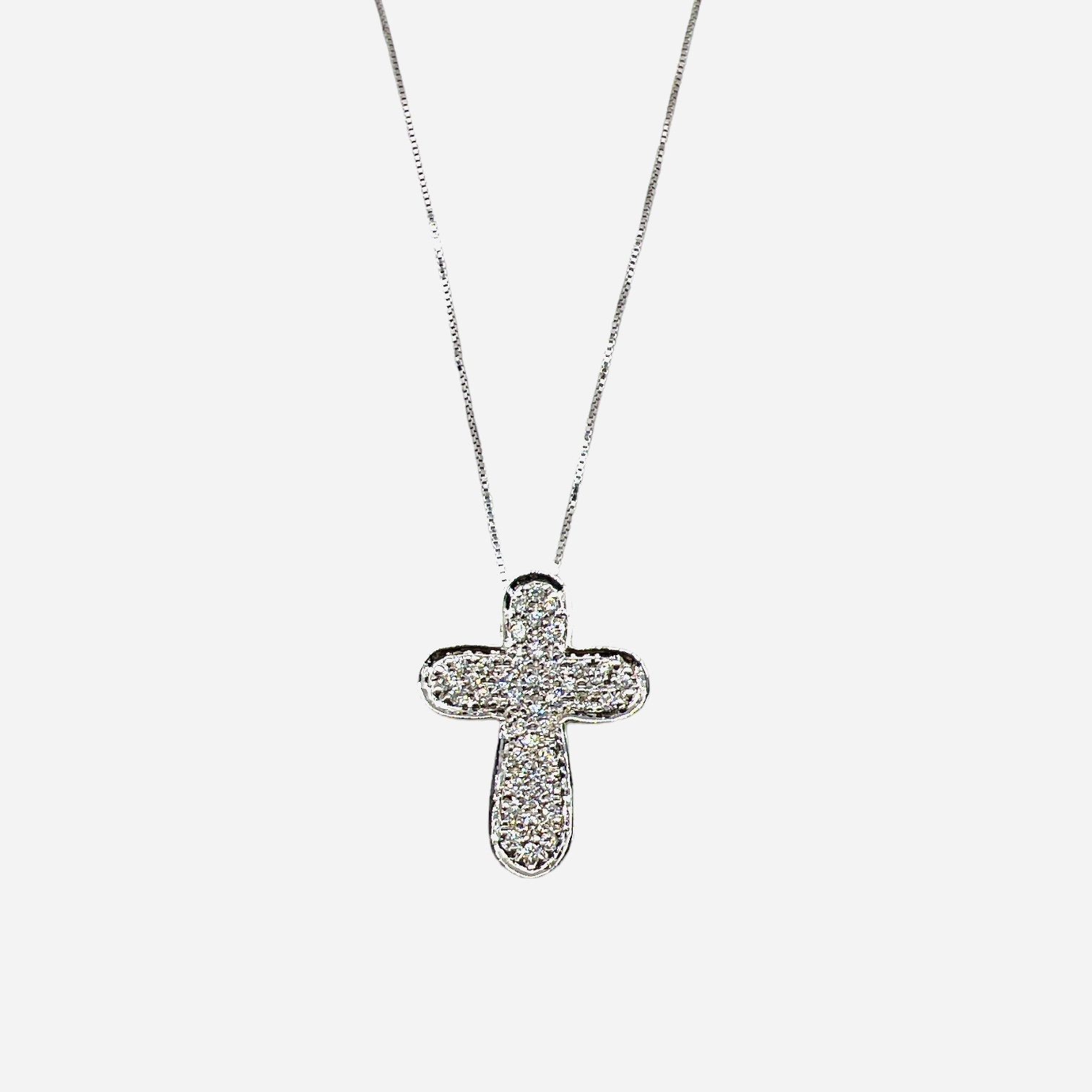 NARCISO white gold and diamond cross pendant Art. CR127