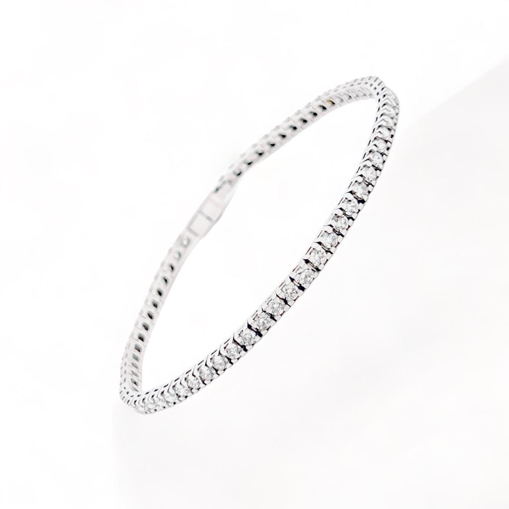 Bracciale Tennis con diamanti oro bianco Art.BR079