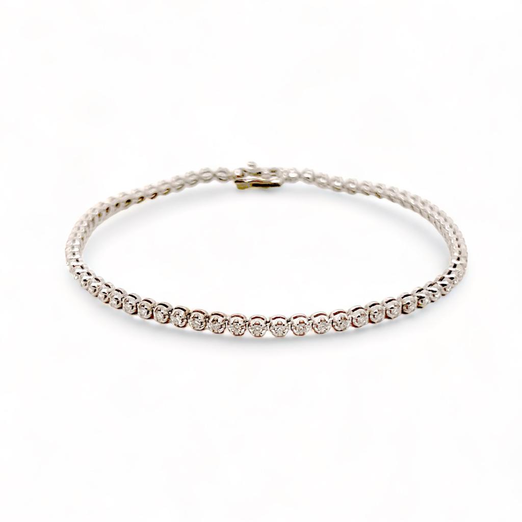 Bracciale Tennis diamanti oro bianco 750% Art. BR240