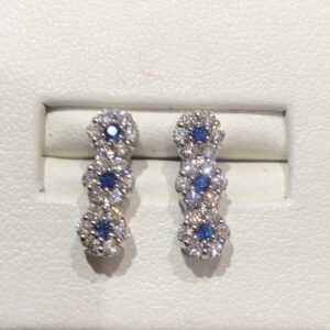 Orecchini Zaffiri Blu Oro e Diamanti Art. OR610