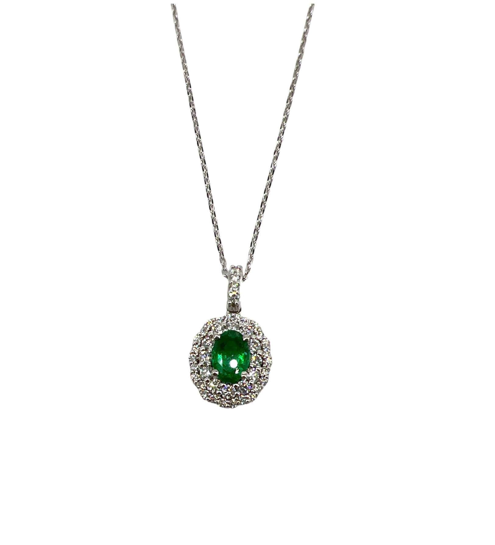 Emerald pendant white gold 750% BELLE EPOQUE Art. CD239