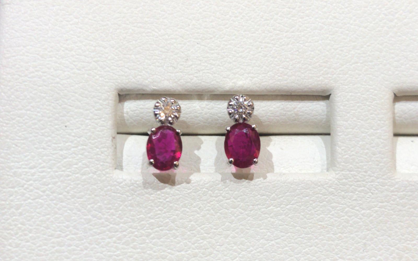 Gold Rubies and Diamonds GEMME Earrings Art. OR624