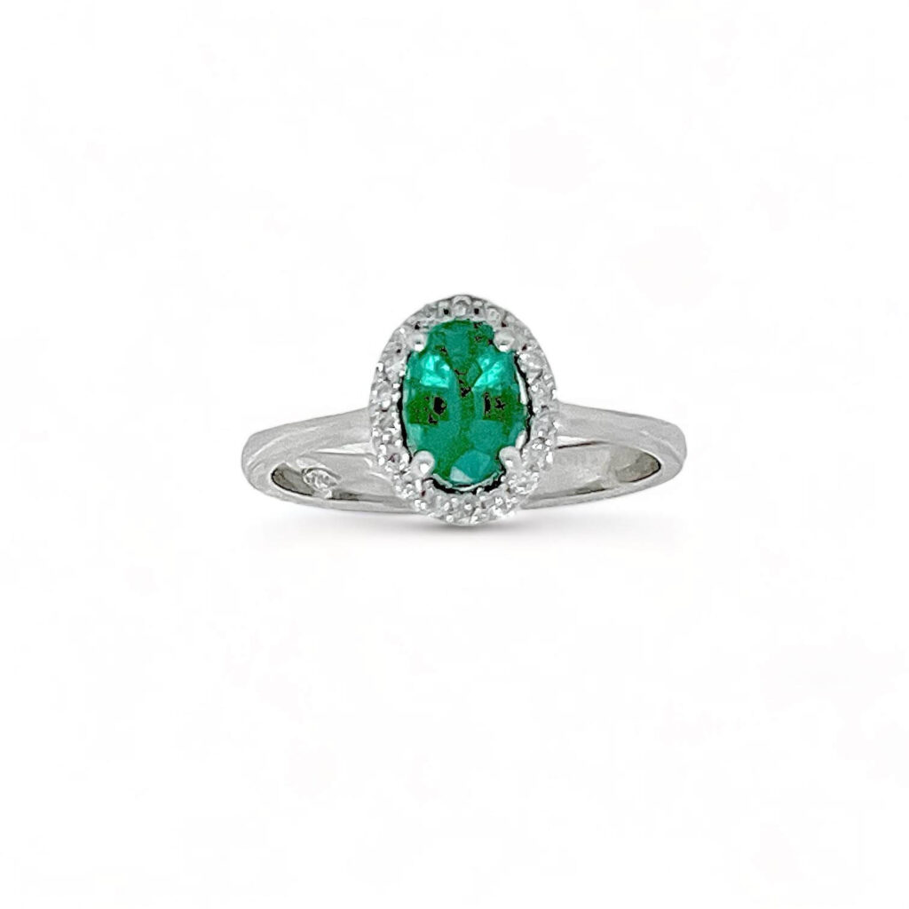 GOLD RING - EMERALD AND DIAMONDS COD.ART. AN1032