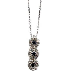 Pendant Trilogy Sapphires Gold and Diamonds BELLE EPOQUE Art. CD317