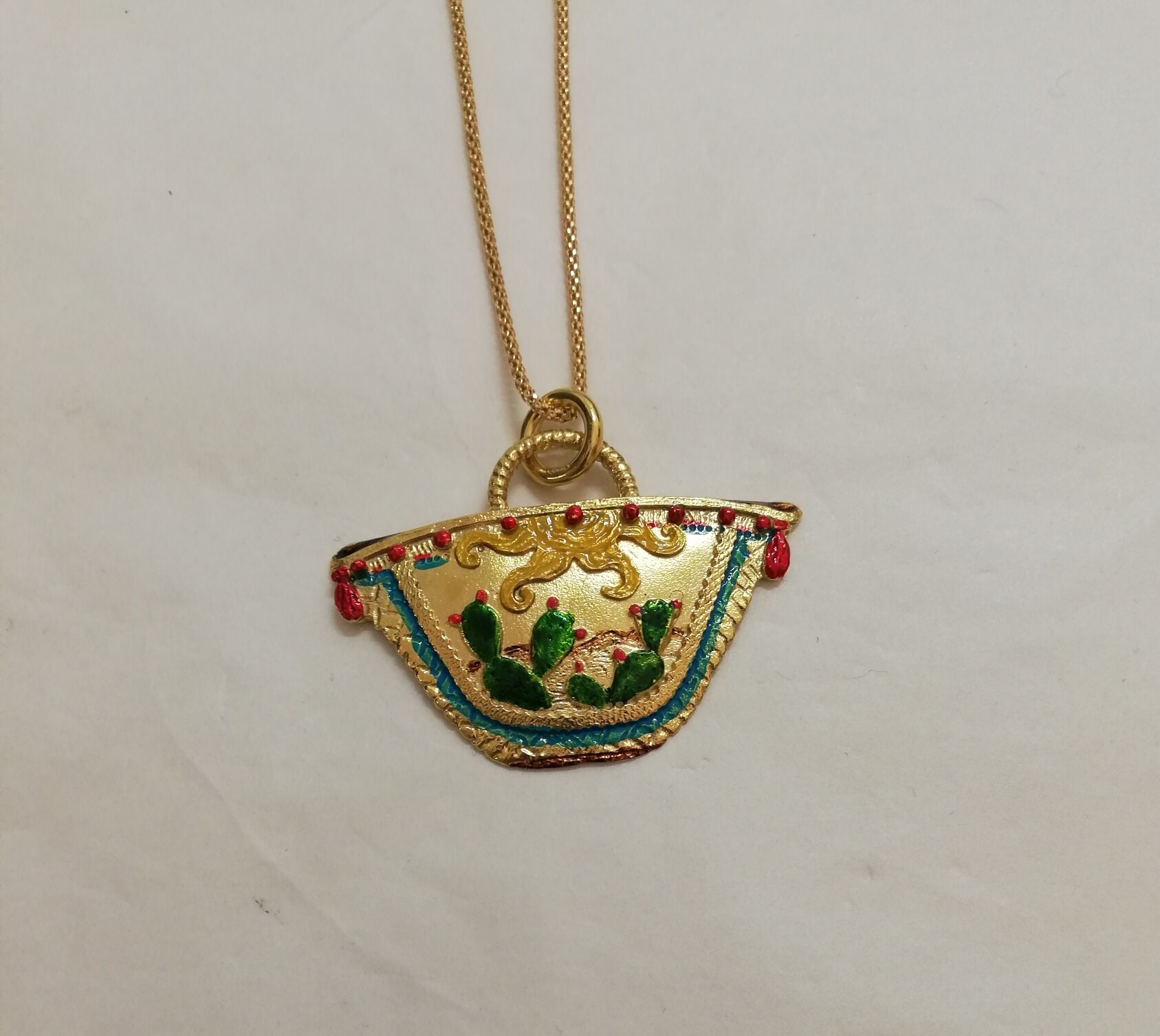 Sicily Line Pendant Necklace