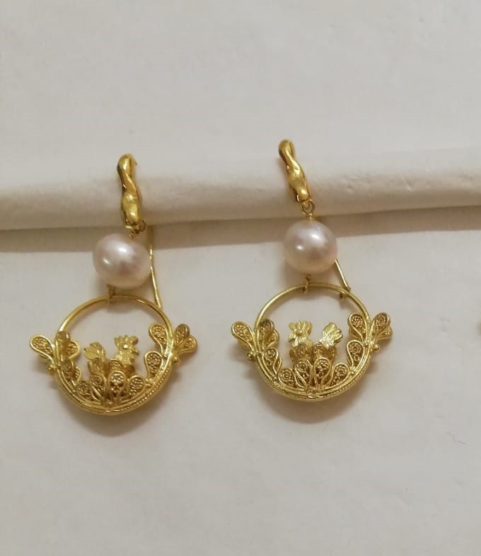 Sicily Line Silver Earrings