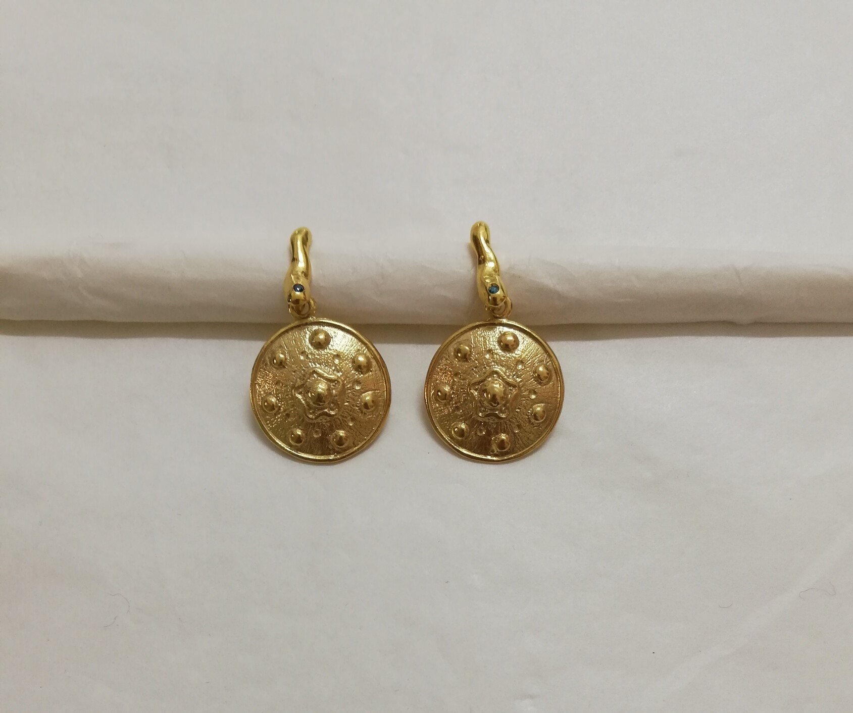 Silver earrings Sicily line