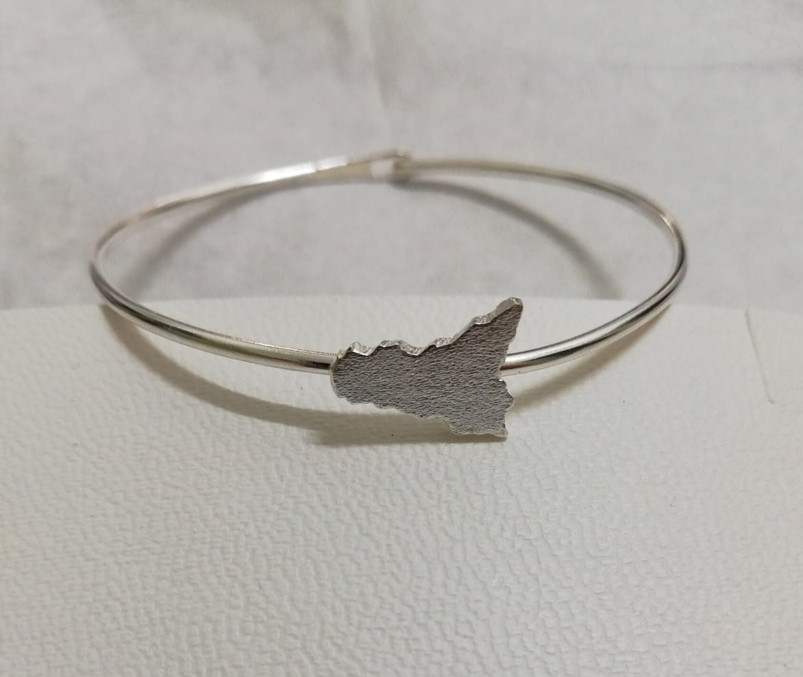 Silver bracelet Sicily line