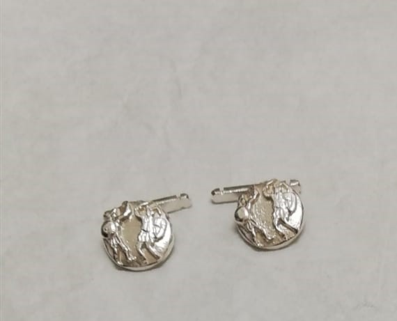 Silver cufflinks Sicily Line