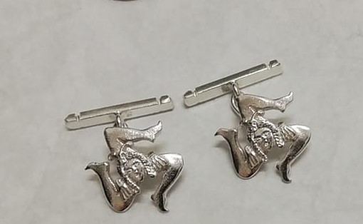 Silver cufflinks Sicily Line