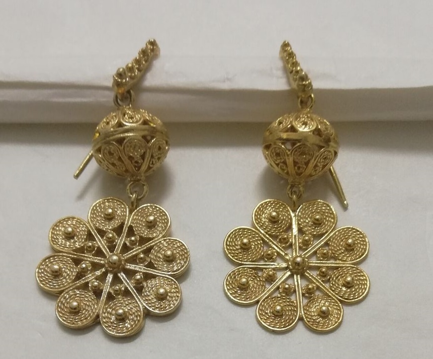 Silver earrings Sicily line