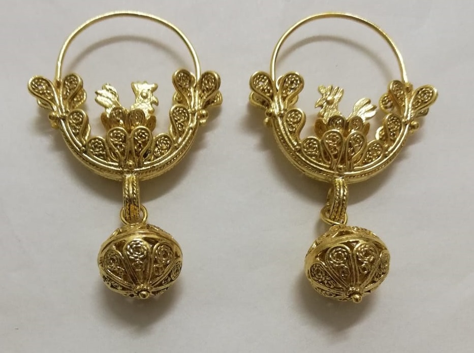 Silver earrings Sicily line