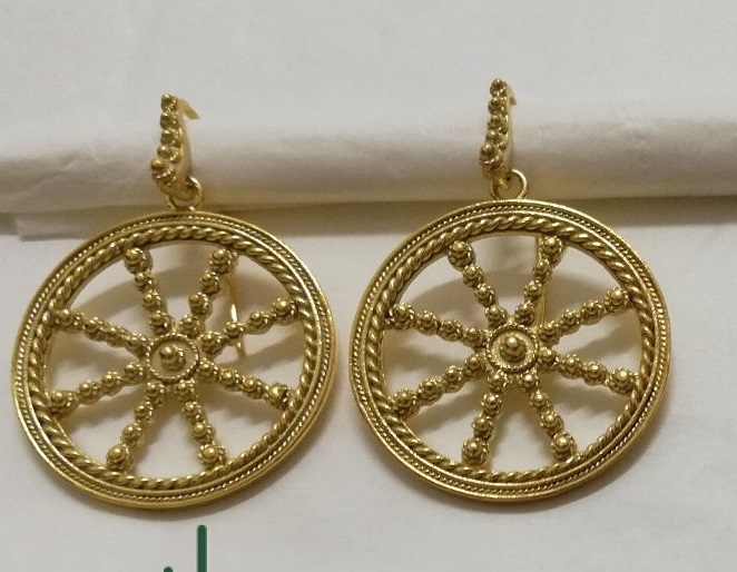 Silver earrings Sicily line