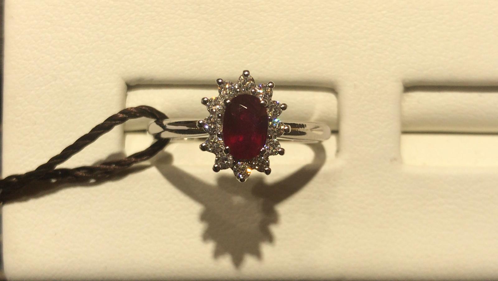 GOLD RING – RUBY AND DIAMONDS COD.ART. AN945
