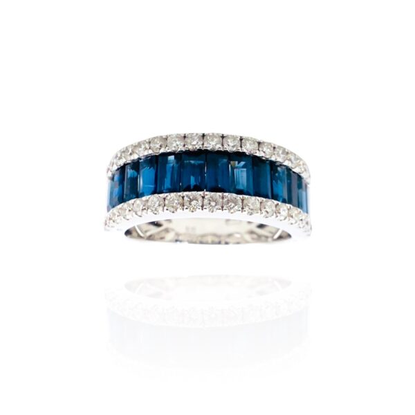 Anello zaffiri blu diamanti e oro Belle Epoque Art. 12511R02W