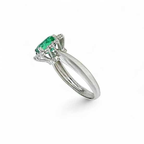 Anello smeraldo diamanti e oro bianco BON TON ART. AN1139