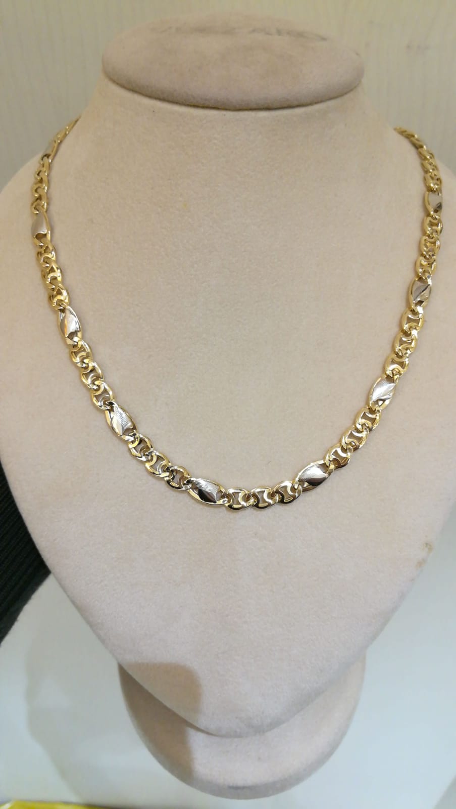 Collana bicolore oro 750%