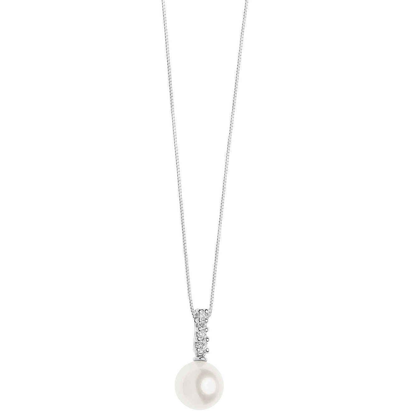GLP 573 White Gold And Pearl Necklace For Women