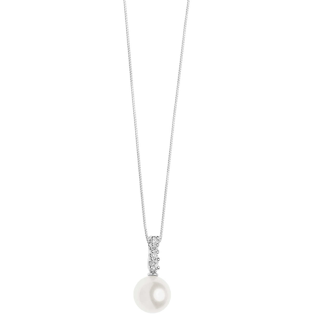 Collana In Oro Bianco E Perla Di Comete Da Donna GLP 573