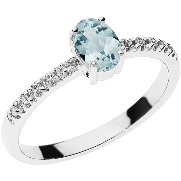 Ring Woman Comete Gioielli Aquamarine Anq 289