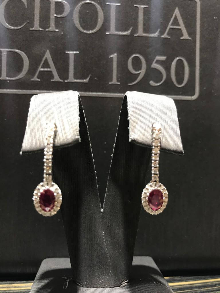 Ruby Earrings Gold and Diamonds BELLE EPOQUE Art. OR697