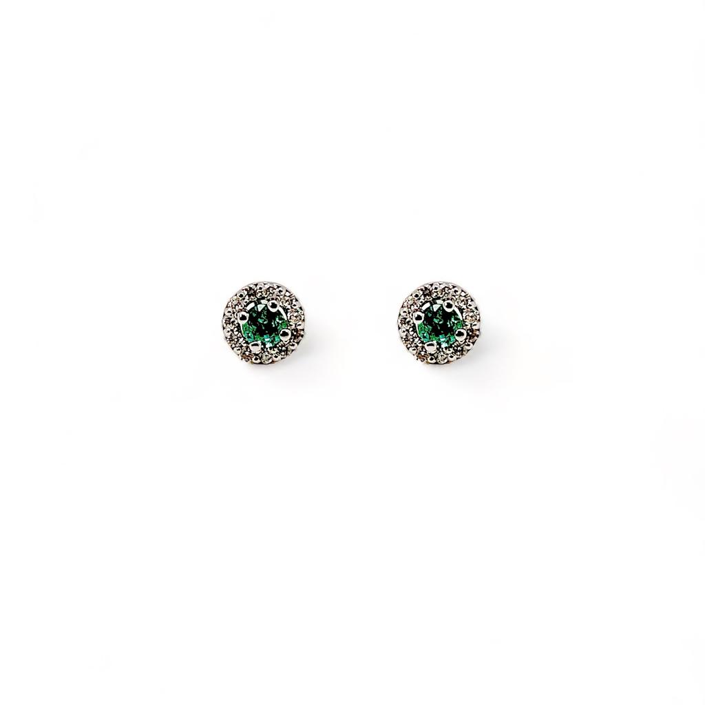 white emerald earrings