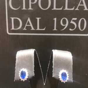 Orecchini Zaffiro Blu Oro e Diamanti Art. OR935