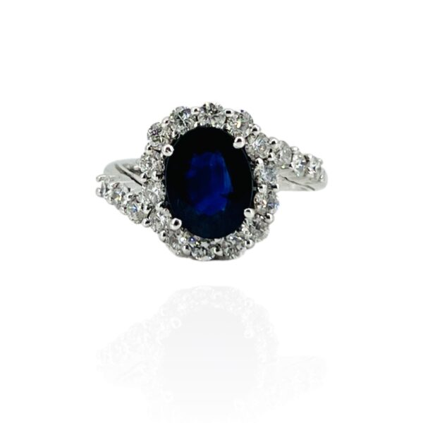 Belle Epoque Blue Gold and Diamond Sapphire Ring Art.AN835