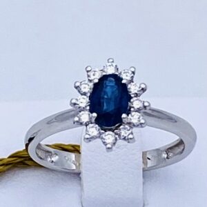 Sapphire diamond ring white gold 750% ART. AN979